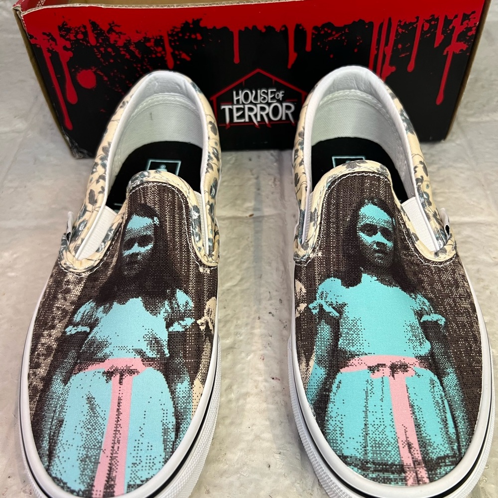 Vans x Terror The Shining Classic Slip-On Women Sz 5 Men Sz 3.5 New no box lid